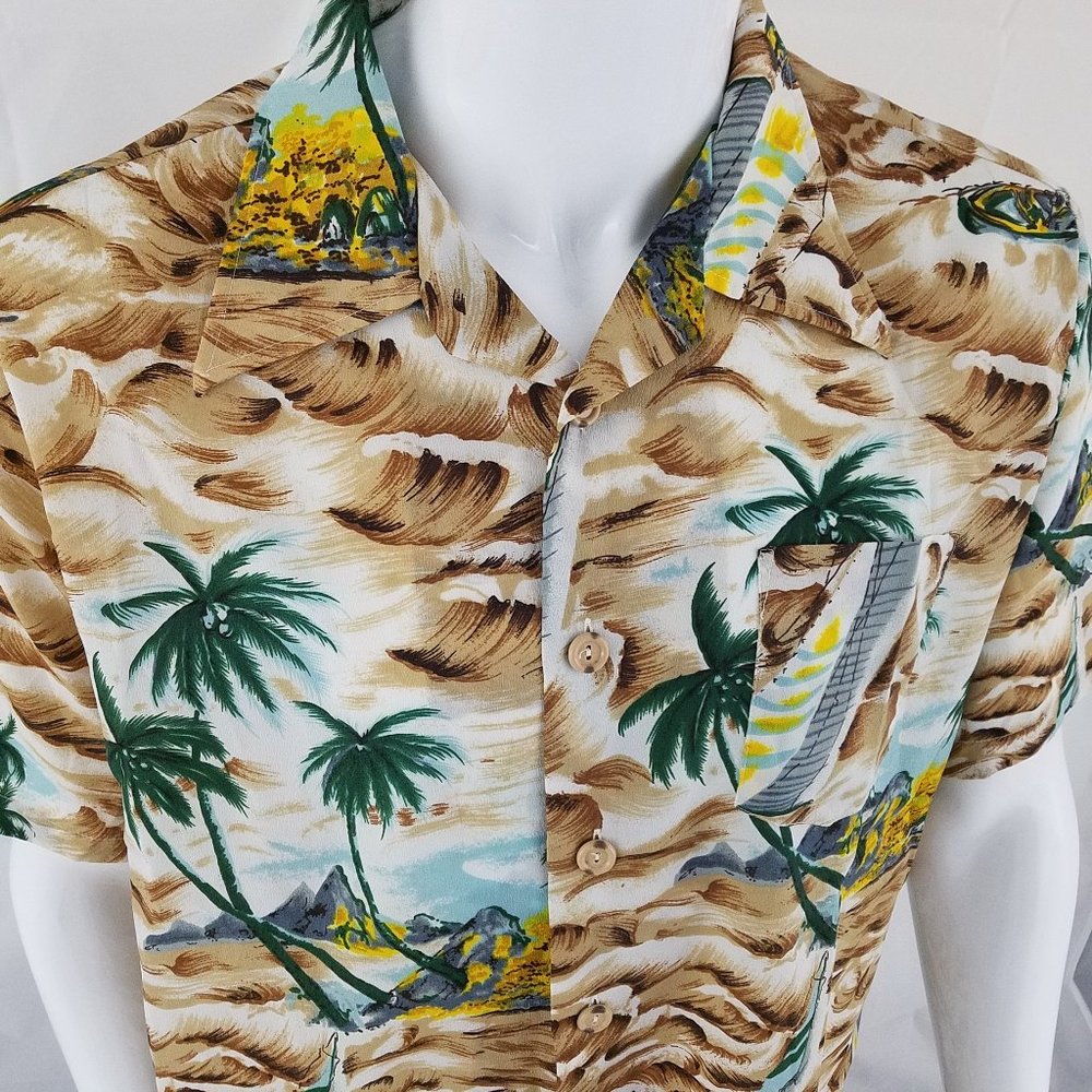 Vintage Hawaiian Shirt Waikiki 76 TOP Sz XL